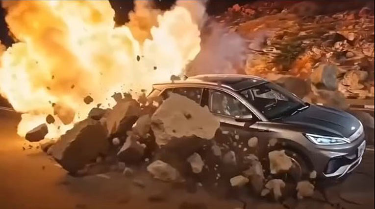 Китайский кроссовер BYD Atto 3 выдержал удар иранской ракеты в Иерусалиме