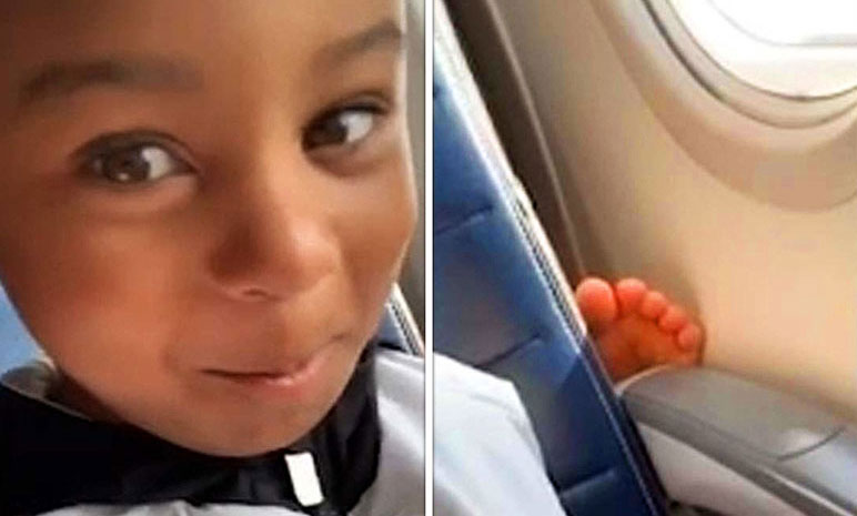Маленький мальчик возмутился вонючими ногами попутчицы в самолёте